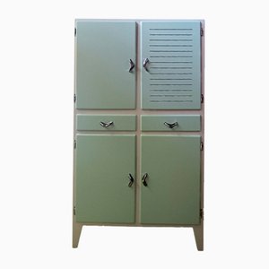 Mid-Century Spanish Fresquera Blue Sky Doors and Drawers Cupboard-TCS-2020606