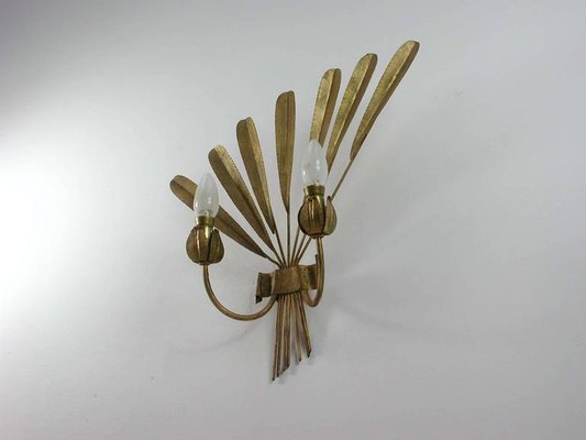 Mid-Century Spanish Gilt Sconce, 1950s-OE-897874