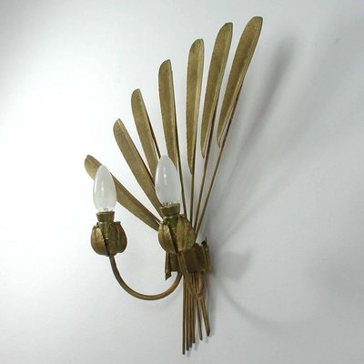 Mid-Century Spanish Gilt Sconce, 1950s-OE-897874