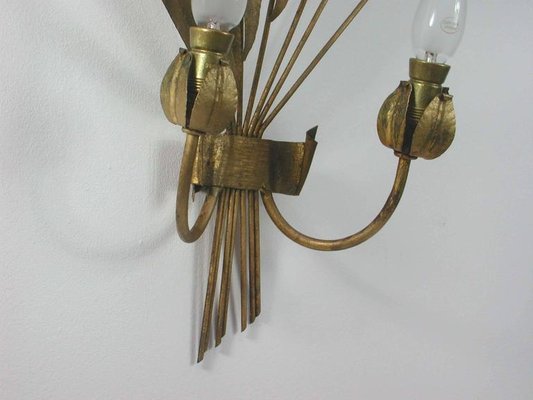 Mid-Century Spanish Gilt Sconce, 1950s-OE-897874