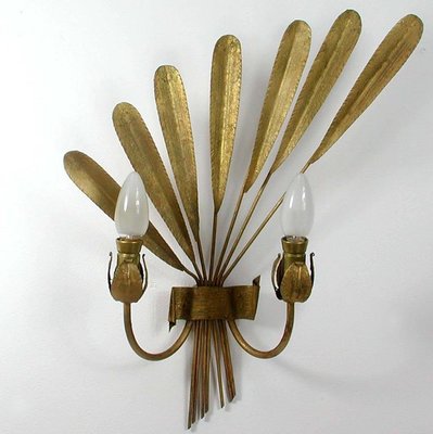 Mid-Century Spanish Gilt Sconce, 1950s-OE-897874