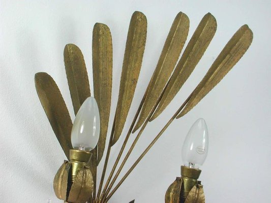 Mid-Century Spanish Gilt Sconce, 1950s-OE-897874