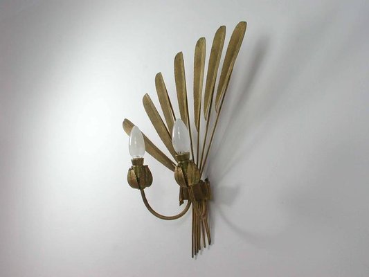 Mid-Century Spanish Gilt Sconce, 1950s-OE-897874