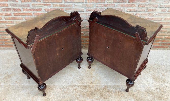 Mid-Century Spanish Nightstands in Wood, Set of 2-NOU-1314862