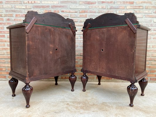 Mid-Century Spanish Nightstands in Wood, Set of 2-NOU-1314862