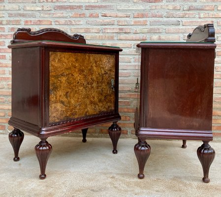 Mid-Century Spanish Nightstands in Wood, Set of 2-NOU-1314862