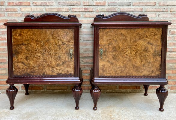 Mid-Century Spanish Nightstands in Wood, Set of 2-NOU-1314862