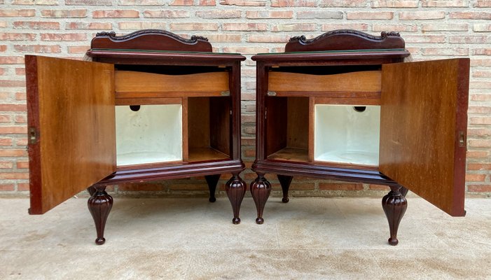 Mid-Century Spanish Nightstands in Wood, Set of 2-NOU-1314862