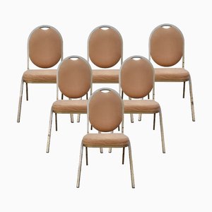 Mid-Century Spanish Stackable Iron Chairs, Set of 6-TCS-1419439