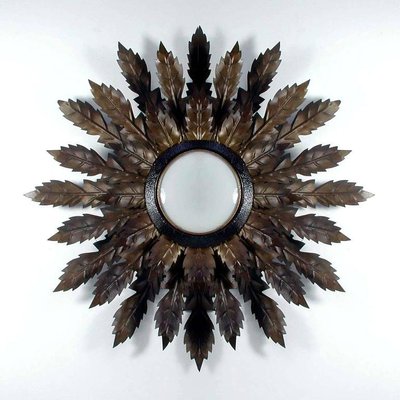 Mid-Century Spanish Sunburst Sconce, 1950s-OE-897864