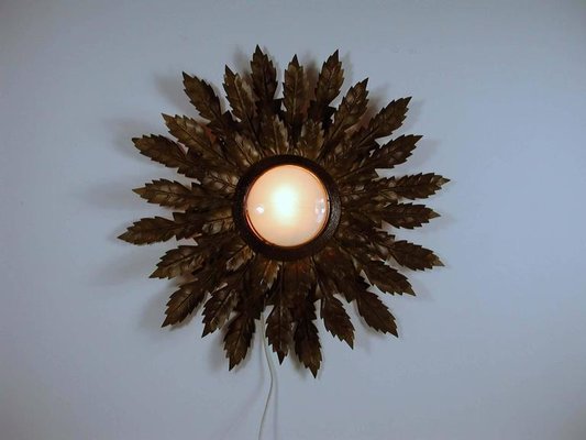 Mid-Century Spanish Sunburst Sconce, 1950s-OE-897864