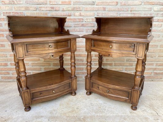 Mid-Century Spanish Wood Nightstands, Set of 2-NOU-1162334