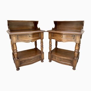 Mid-Century Spanish Wood Nightstands, Set of 2-NOU-1162334