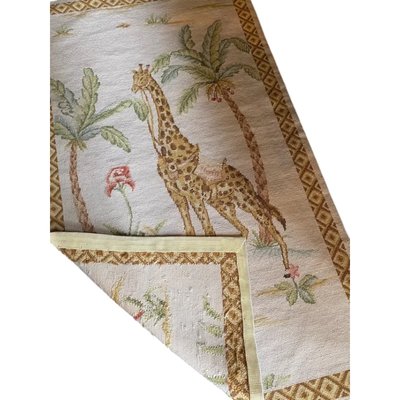 Mid-Century Spanish Wool Rug with Giraffe-TCS-2021788