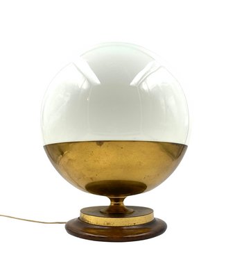 Mid-Century Spherical Murano Glass Table Lamp from Mazzega, Italy, 1960s-TXN-1219716