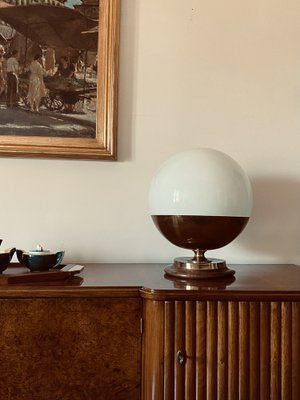 Mid-Century Spherical Murano Glass Table Lamp from Mazzega, Italy, 1960s-TXN-1219716