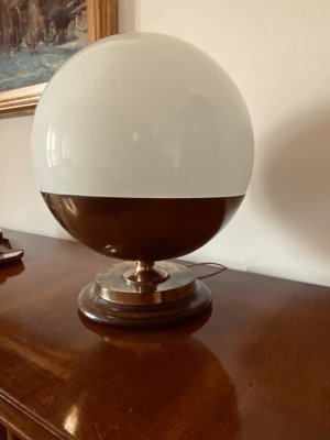 Mid-Century Spherical Murano Glass Table Lamp from Mazzega, Italy, 1960s-TXN-1219716