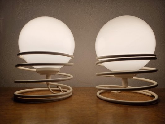 Mid-Century Spiral Table Lamps from Woja, 1970s, Set of 2-TZ-1124682