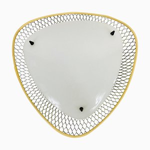 Mid-Century Sputnik Brass and Plastic Flushmount, 1960s-PUK-839029