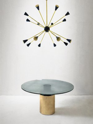 Mid-Century Sputnik Chandelier in Brass, 1960s-WLO-1384216