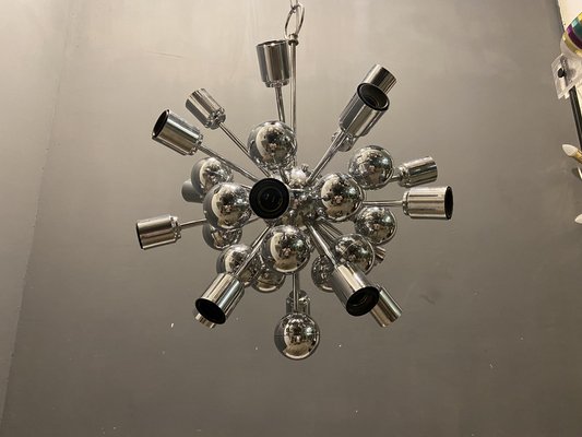 Mid-Century Sputnik Chrome Pendant-JJC-1336830