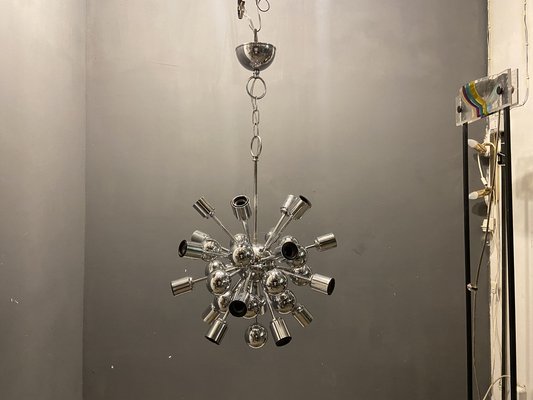 Mid-Century Sputnik Chrome Pendant-JJC-1336830