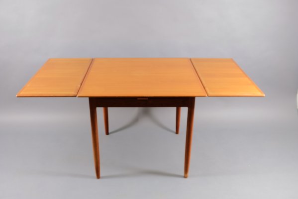 Mid-Century Square Teak Extendable Dining Table-CIP-792071