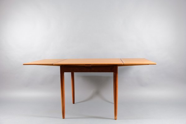 Mid-Century Square Teak Extendable Dining Table-CIP-792071