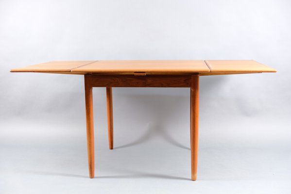 Mid-Century Square Teak Extendable Dining Table-CIP-792071