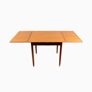 Mid-Century Square Teak Extendable Dining Table-CIP-792071