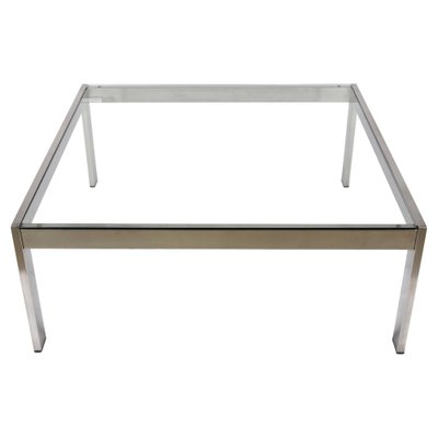 Mid-Century Squared Steel Tau Coffee Table by Gae Aulenti for La Rinascente, 1970s-JDR-1236408