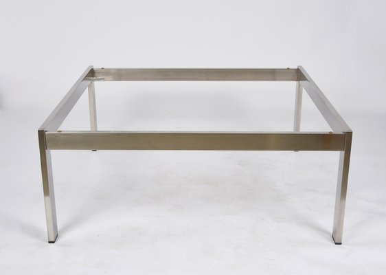 Mid-Century Squared Steel Tau Coffee Table by Gae Aulenti for La Rinascente, 1970s-JDR-1236408