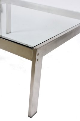 Mid-Century Squared Steel Tau Coffee Table by Gae Aulenti for La Rinascente, 1970s-JDR-1236408