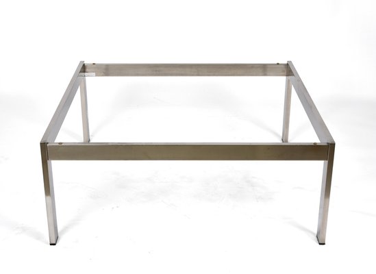 Mid-Century Squared Steel Tau Coffee Table by Gae Aulenti for La Rinascente, 1970s-JDR-1236408