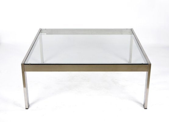 Mid-Century Squared Steel Tau Coffee Table by Gae Aulenti for La Rinascente, 1970s-JDR-1236408