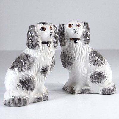 Mid-Century Staffordshire Dog Figurines, Set of 2-GIW-935933