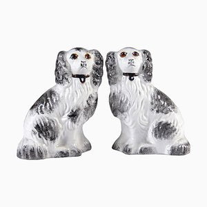 Mid-Century Staffordshire Dog Figurines, Set of 2-GIW-935933