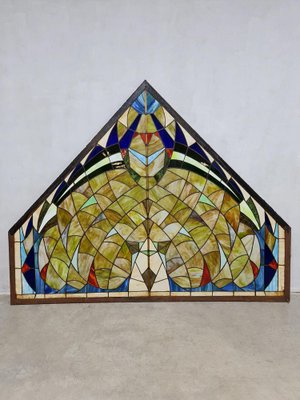 Mid-Century Stained Glass Church Window-BW-985867