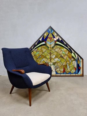 Mid-Century Stained Glass Church Window-BW-985867