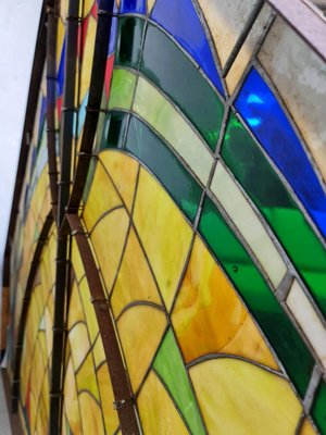 Mid-Century Stained Glass Church Window-BW-985867