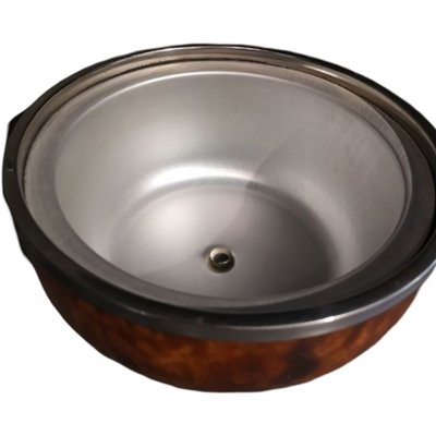 Mid-Century Stainless Steel and Faux Carey Bucket-TCS-2043627