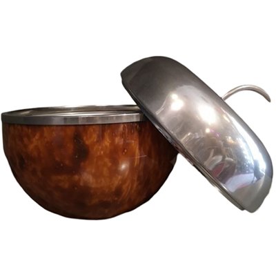 Mid-Century Stainless Steel and Faux Carey Bucket-TCS-2043627