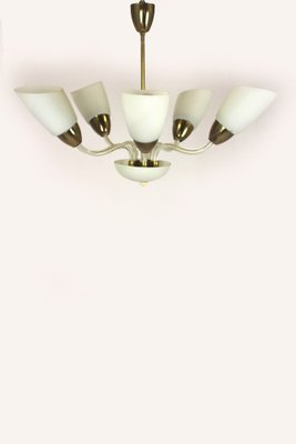 Mid-Century Steel & Glass Pendant Lamp, 1960s-WVS-1735191