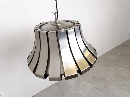 Mid-Century Steel Suspension Lamp by E. Martinelli for Martinelli Luce, 1970s-IRH-1819365