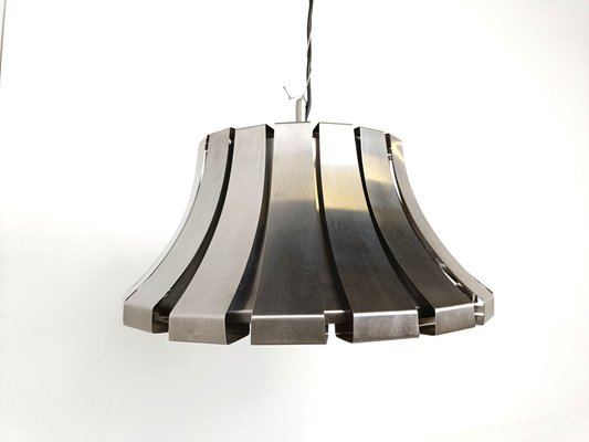 Mid-Century Steel Suspension Lamp by E. Martinelli for Martinelli Luce, 1970s-IRH-1819365