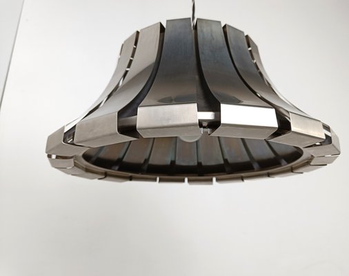 Mid-Century Steel Suspension Lamp by E. Martinelli for Martinelli Luce, 1970s-IRH-1819365