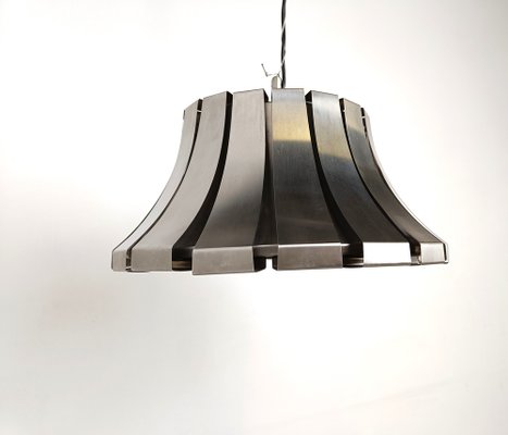 Mid-Century Steel Suspension Lamp by E. Martinelli for Martinelli Luce, 1970s-IRH-1819365