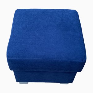 Mid-Century Stool or Ottoman in Blue, 1950s-OXJ-1719820