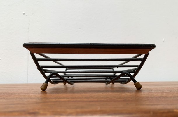 Mid-Century String Style Fruit Bowl With Teak Handle-UAH-1189844