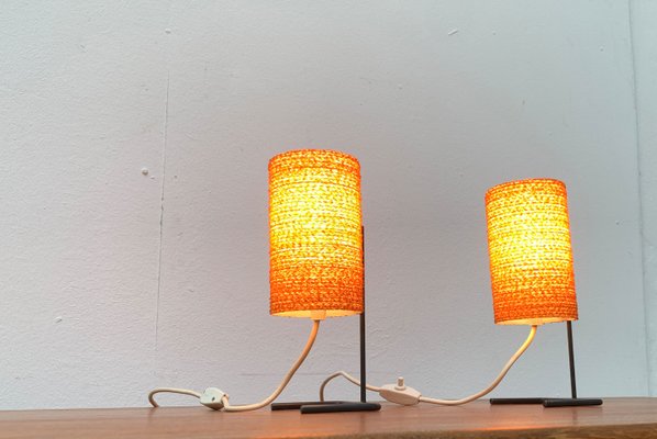 Mid-Century String Table Lamp, 1960s, Set of 2-UAH-1330929